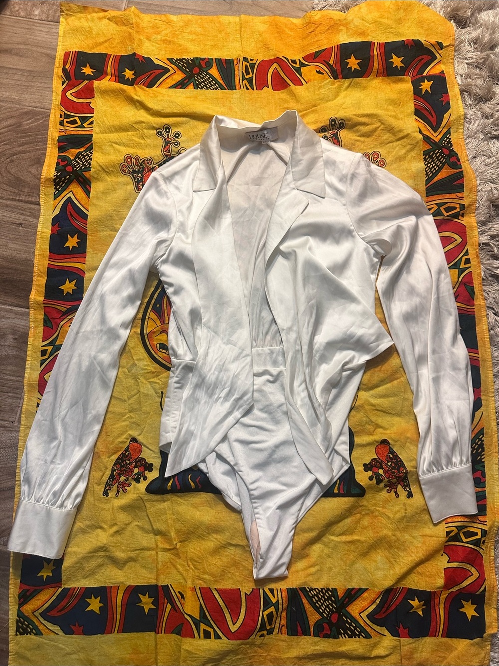 House of CB silk tie bodysuit
